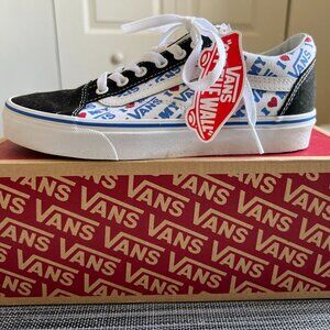 I Heart Vans old-skool classic sneakers. w7/m5.5. Canvas/suede. New in box.